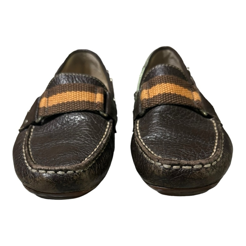 Geox Spira Dark Brown Loafers Size 37.5 / Ladies Size 6 Leather Driving Loafers - Picture 4 of 14